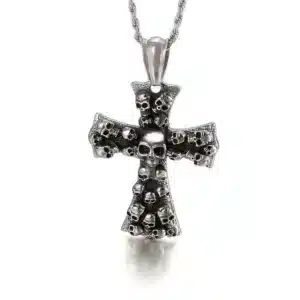 Collier croix gothique homme