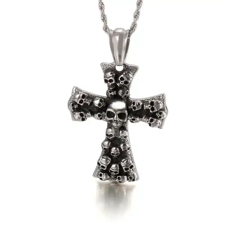 Collier croix gothique homme