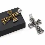 Collier croix gothique homme