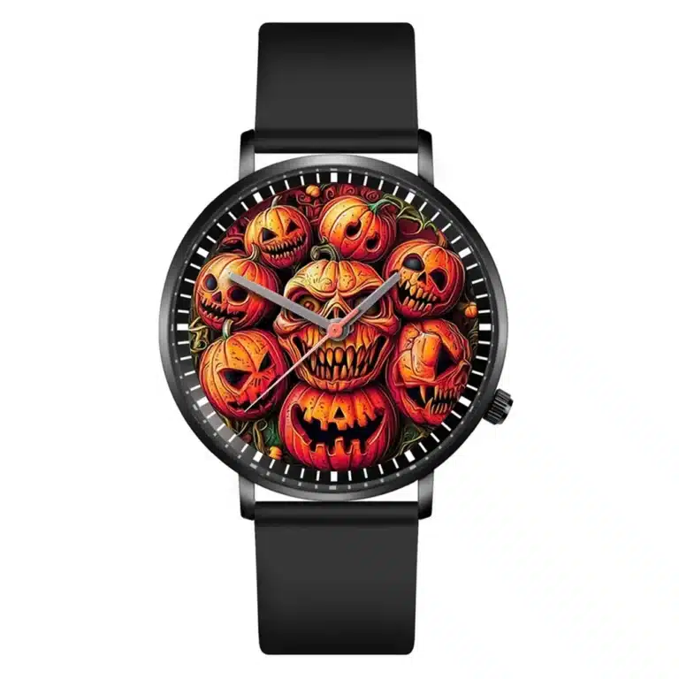 Montre originale Halloween citrouille - Citrouilles noir