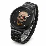 Montre tête de mort homme acier