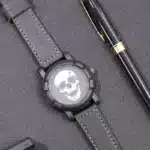 Montre tête de mort homme cuir
