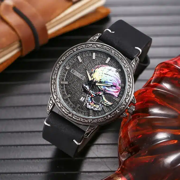 Montre tête de mort rétro homme