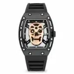 Montre tête de mort sport homme - Or rose