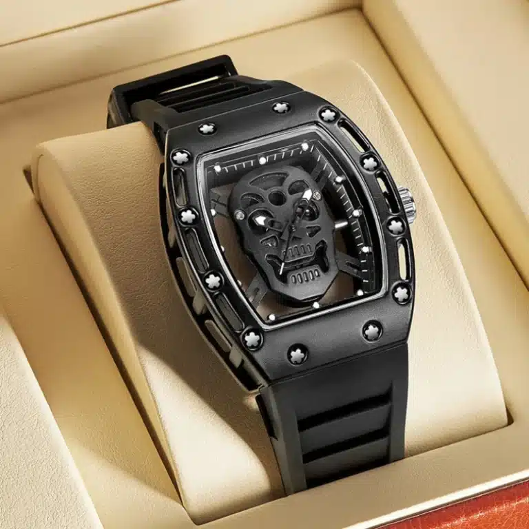 Montre tête de mort sport homme