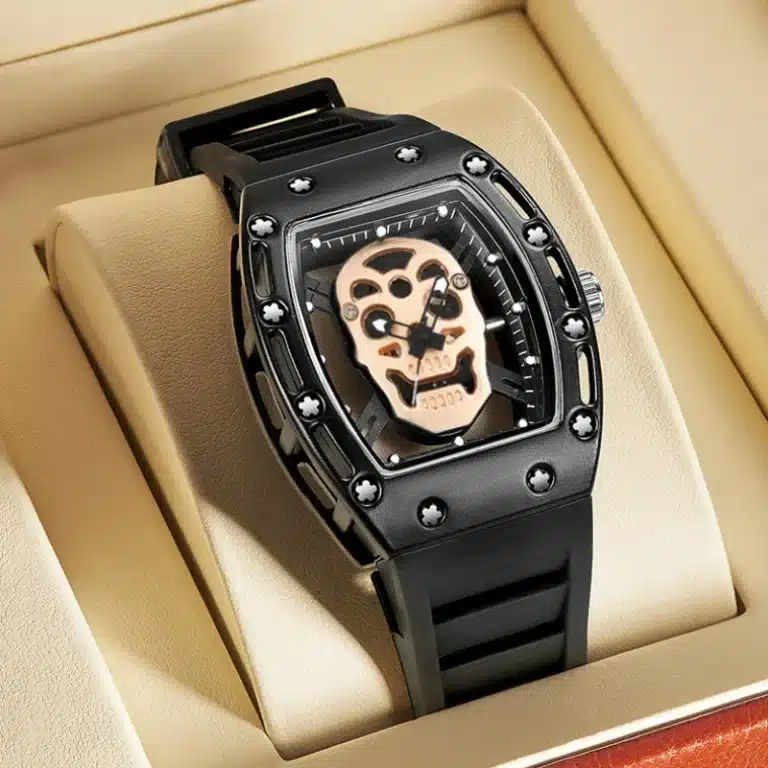Montre tête de mort sport homme