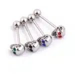 Piercing langue tête de mort