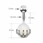 Piercing nombril main squelette
