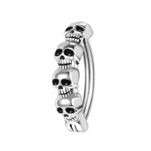 Piercing nombril tête de mort - 1,6 × 10 mm