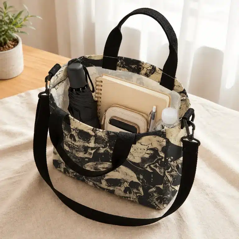 Sac à main tête de mort vintage