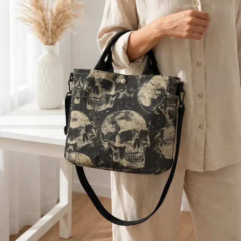 Sac à main tête de mort vintage