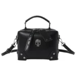 Sac bandoulière gothique noir femme - Crâne