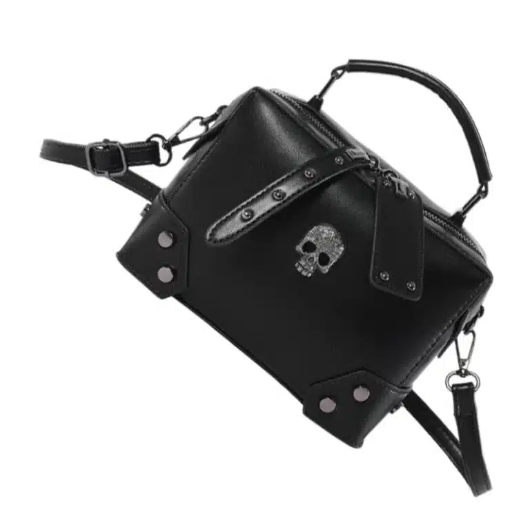 Sac bandoulière gothique noir femme