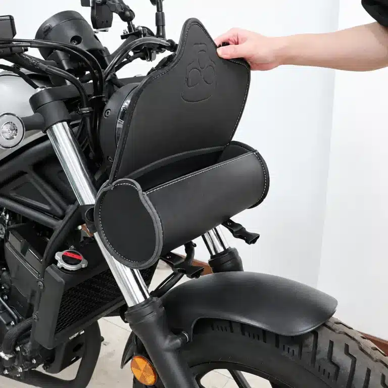 Sacoche guidon moto tête de mort