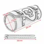 Sacoche guidon moto tête de mort