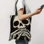 Tote bag grosse tête de mort