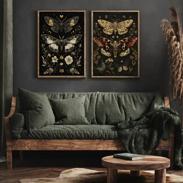 Affiche papillon de nuit gothique