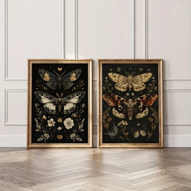 Affiche papillon de nuit gothique