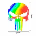 Autocollant tête de mort moto