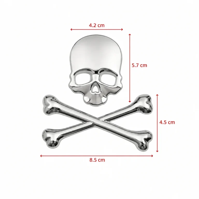 Badge 3D tête de mort moto