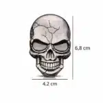 Badge tête de mort fissurée voiture