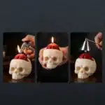 Bougie crâne cerveau horreur