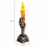 Bougie LED main de squelette