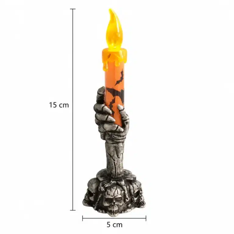 Bougie LED main de squelette