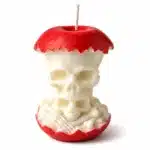 Bougie pomme empoisonnée tête de mort