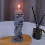 Bougie trois têtes de mort