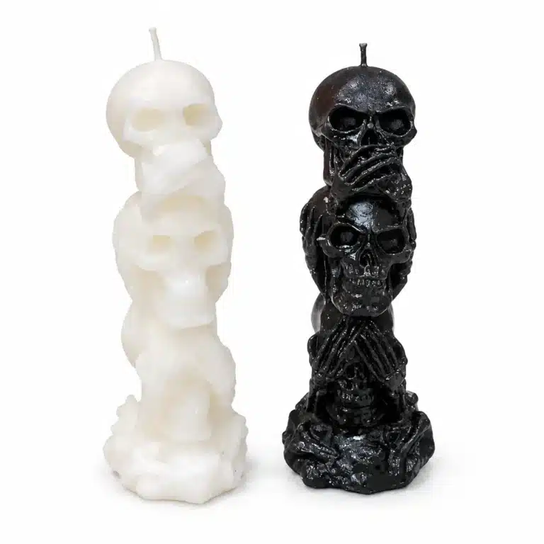 Bougie trois têtes de mort