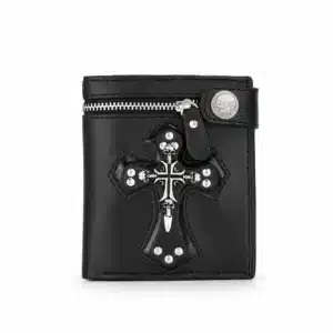 ¨Portefeuille biker croix tête de mort - Sans chaîne