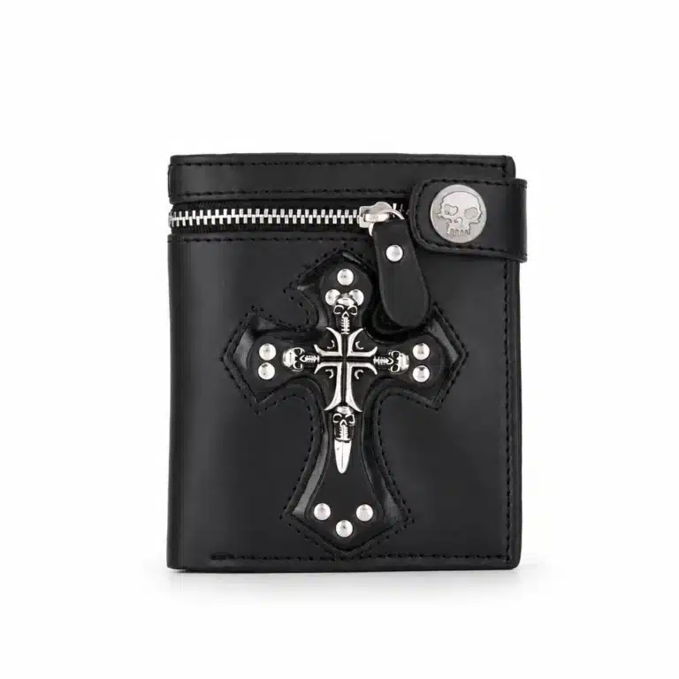 ¨Portefeuille biker croix tête de mort - Sans chaîne