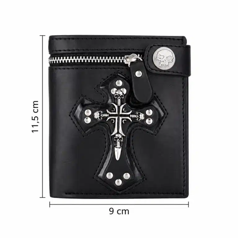 ¨Portefeuille biker croix tête de mort