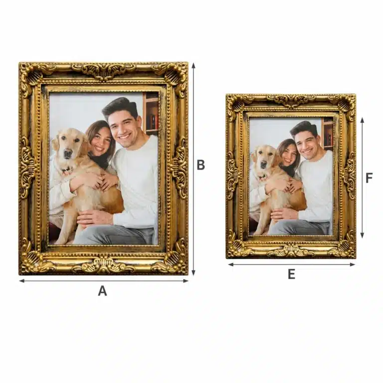 Cadre photo baroque doré