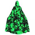 Cape à capuche motif alien vert - vert Autre