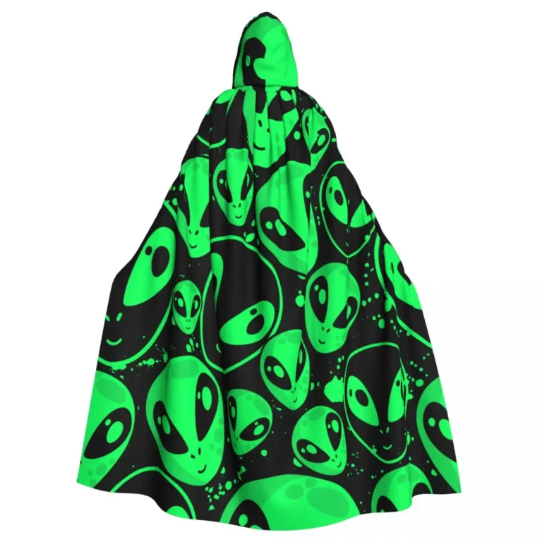 Cape à capuche motif alien vert - vert Autre