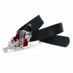 Ceinture coeur rouge cuir