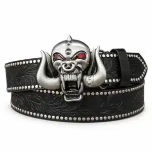 Ceinture démon en relief - Noir 120cm