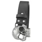 Ceinture grosse boucle tête de mort cicatrice