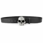 Ceinture grosse boucle tête de mort cicatrice
