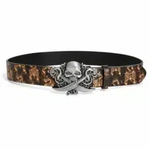 Ceinture pirate tête de mort sabre