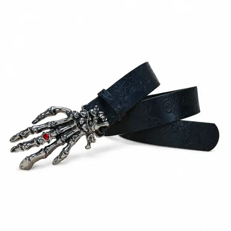 Ceinture squelette main gothique