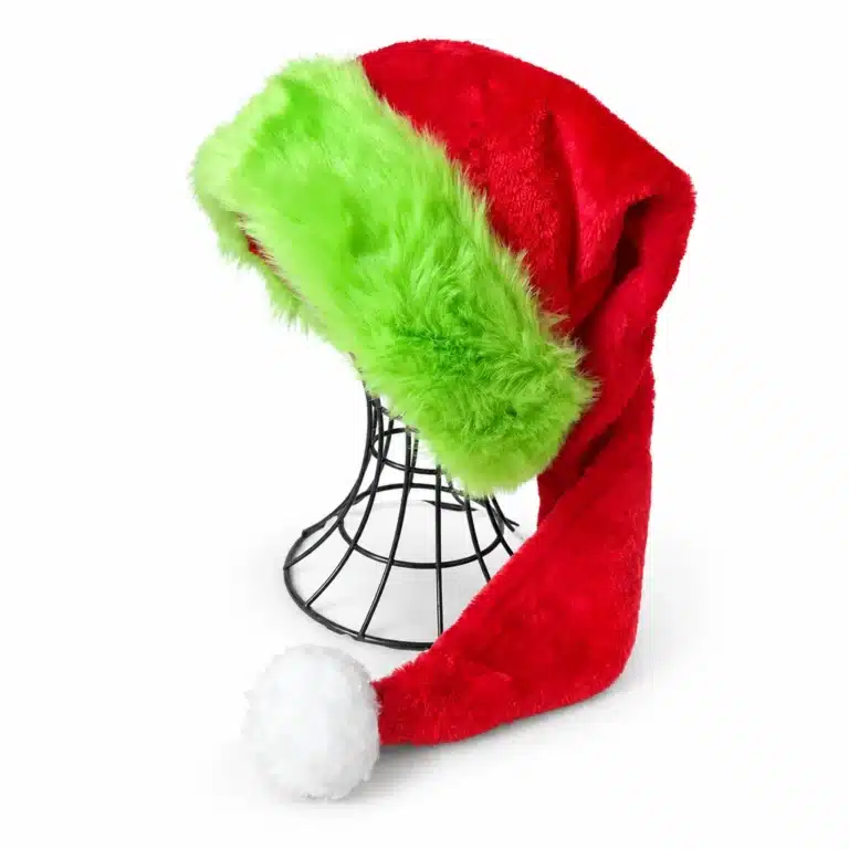 Chapeau de Noël Grinch - 30X75CM Rouge vert