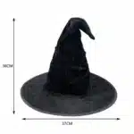 Chapeau de sorcière noir halloween
