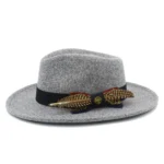 Chapeau fedora plume homme