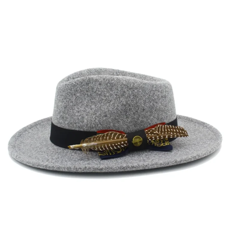 Chapeau fedora plume homme