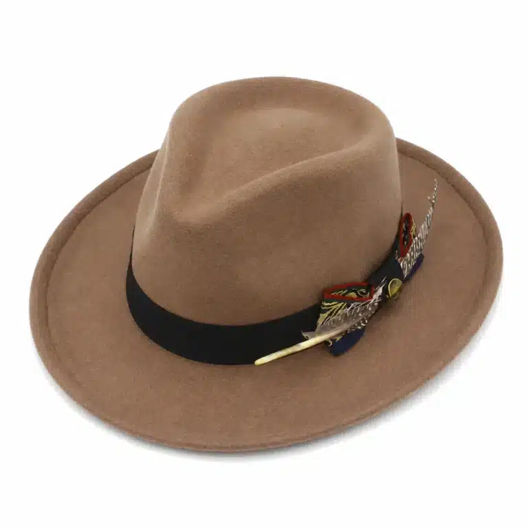 Chapeau fedora plume homme