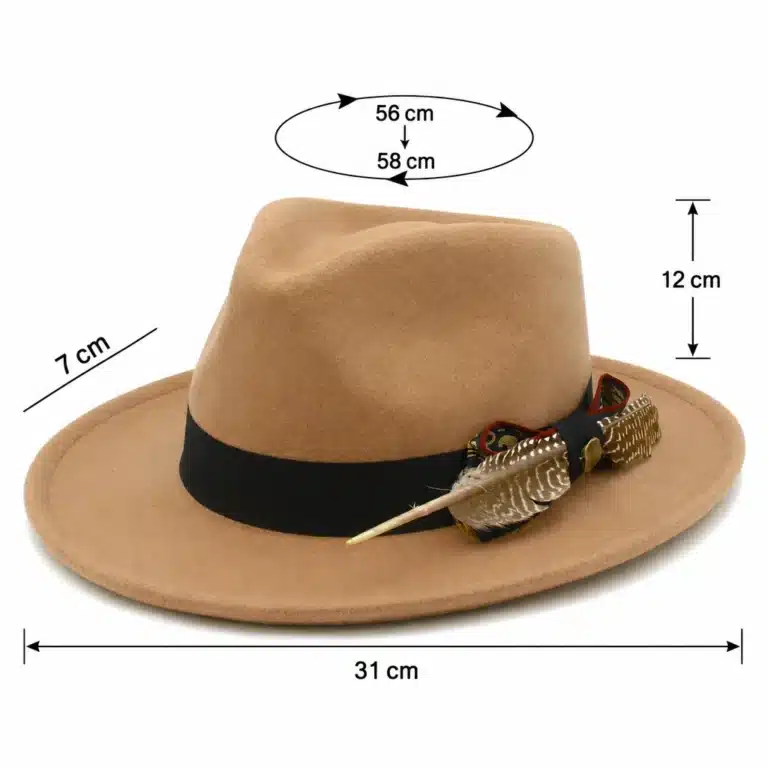 Chapeau fedora plume homme