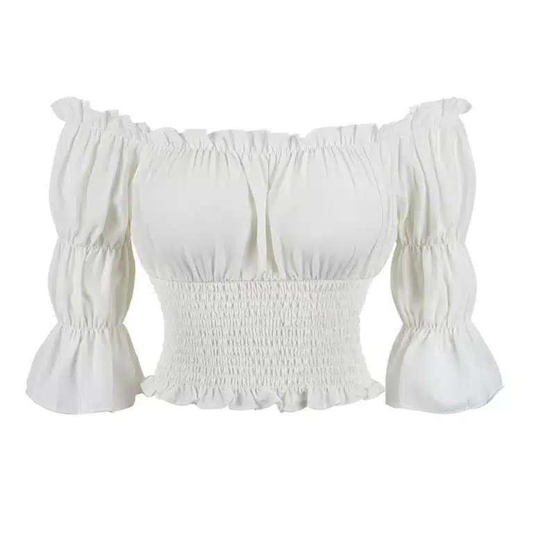 Chemise costume pirate femme - Blanc
